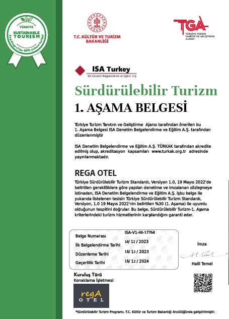 SÜRDÜRÜLEBİLİR TURİZM SERTİFİKASI